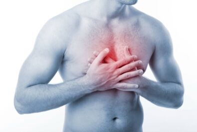 Chest pain caused by thoracic osteochondrosis